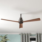 44" Simple 3 - Blade Outdoor Propeller Ceiling Fan with Remote Control