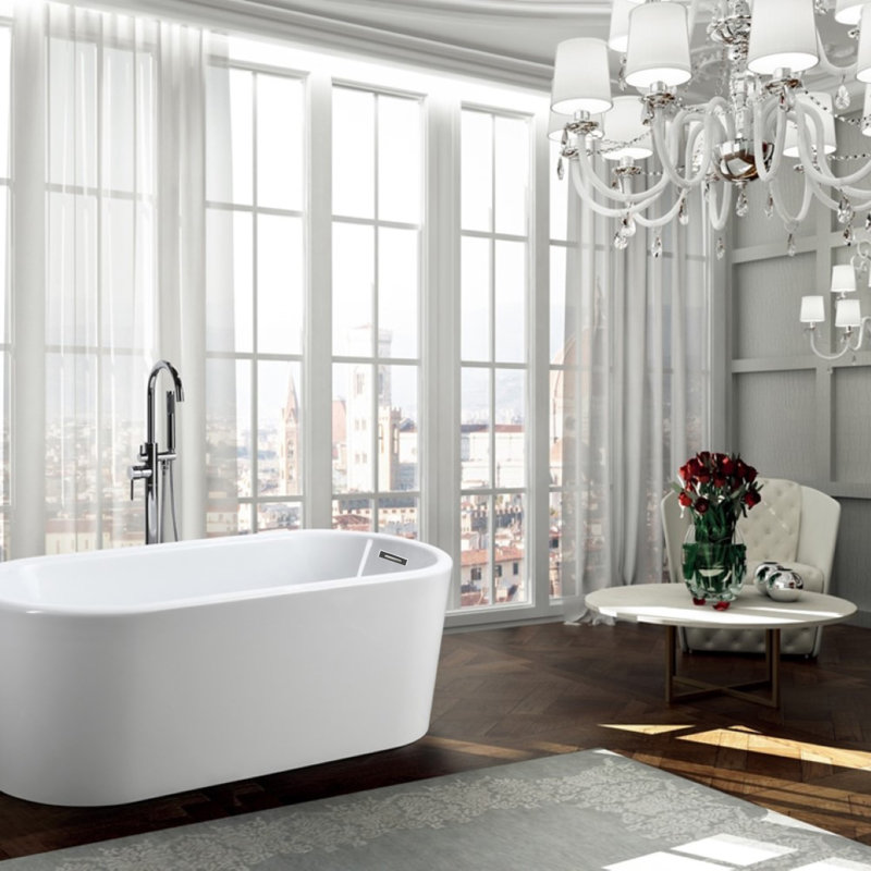 Toulouse 63'' x 28'' Soaking Acrylic Bathtub