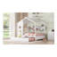 Lit double en bois avec lit gigogne en bois, conception moderne pour enfants avec tablette de rangement, blanc-598431741-598431740