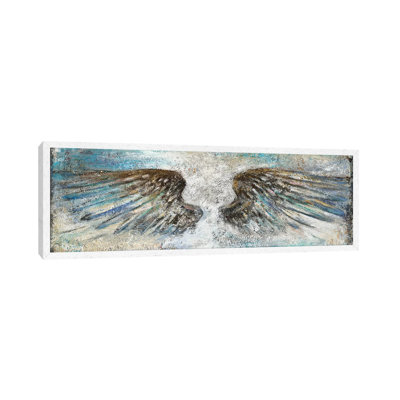 Wings 1 Piece Floater Frame Panoramic Wall Art on Canvas