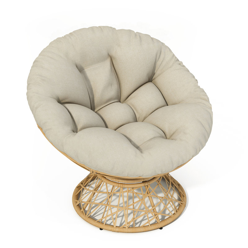Comfortable Ergonomic Wicker Bessette with Advanced Features for Relaxation, Natural, Beige Polypropylene