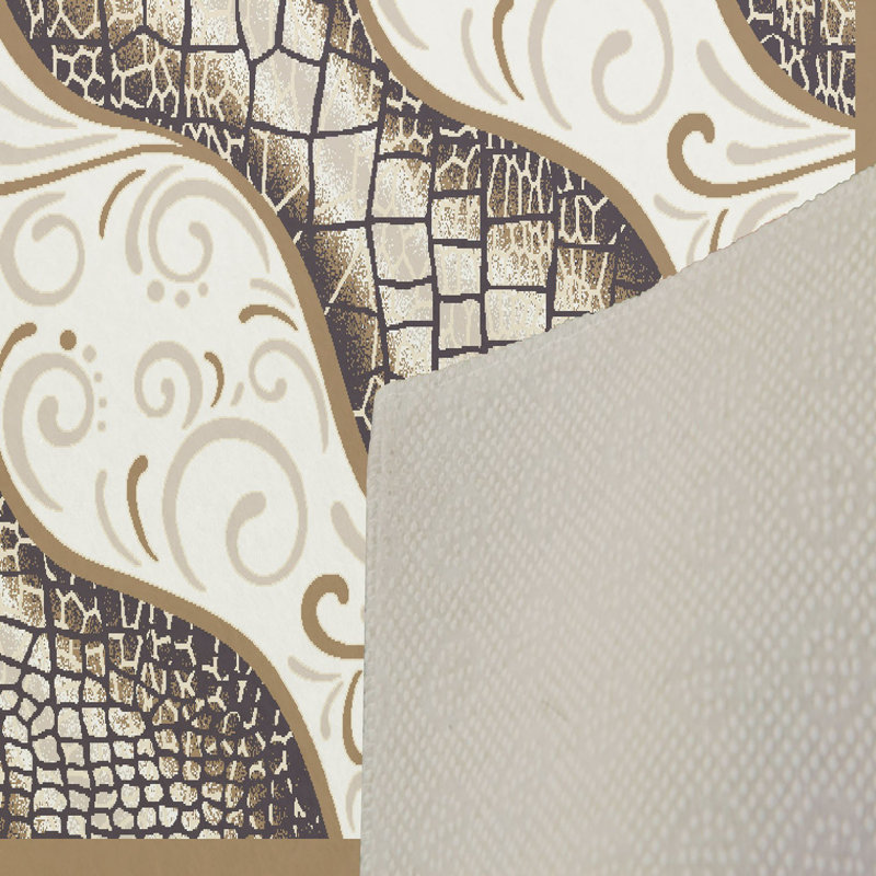 Tapis beige / crème en polyester Crick, Rectangle 2 pi 7 po x 4 pi 11 po