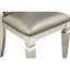 2 chaises de salle à manger, couleur champagne / gris chaud, base en bois massif, revêtement, conception à dossier gris chaud, structure, revêtement, avec tissu
