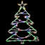 18" Lighted Tree Christmas Window Silhouette Decoration-1631288848