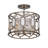 Minka Lavery Hexly - 3 Light Semi Flush And Pendant In Bronze & Sultry Silver Finish