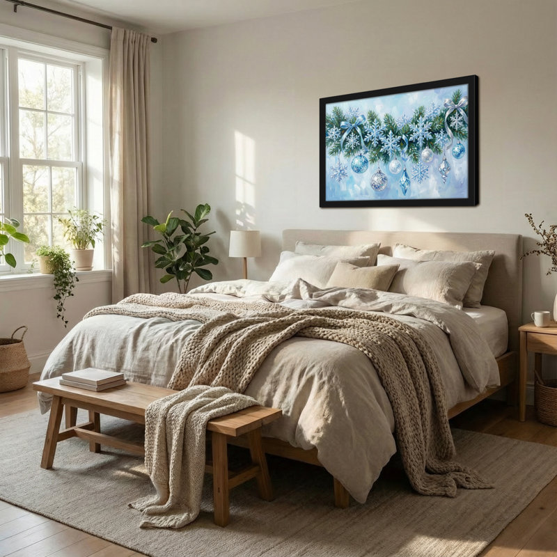 Décoration de Noël flocons de neige de Noël, H 20 po x l 30 po