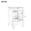 Meuble-lavabo de 20,3 po avec lavabo, tiroir fonctionnel, tablette de porte, porte à fermeture en douceur-109906624