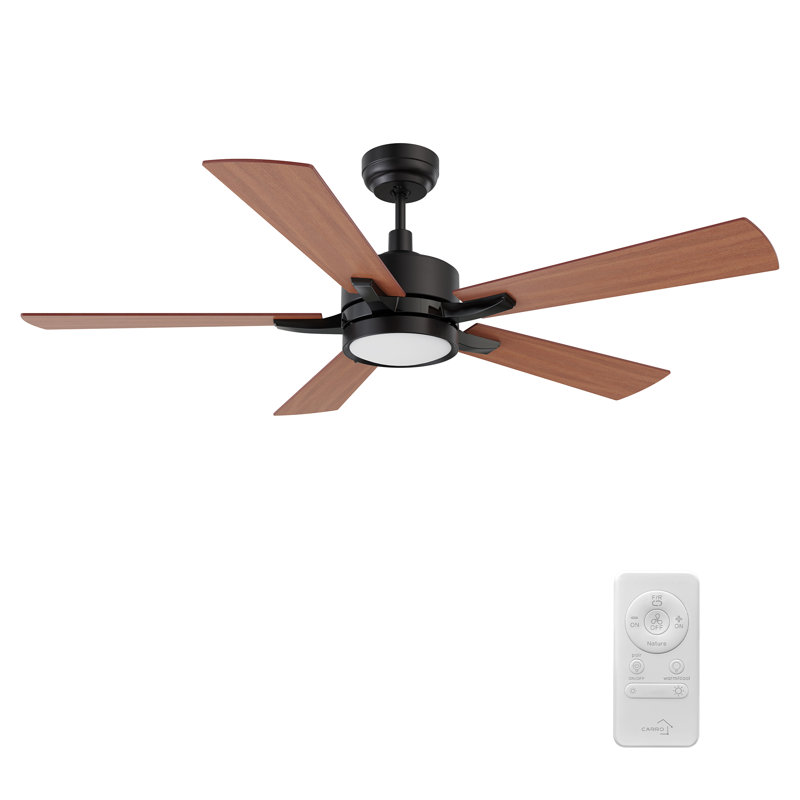  Ventilateur de plafond 56 po avec lumières DEL, Bois brun