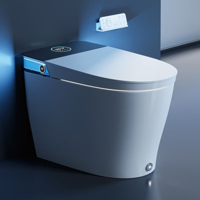 Upgraded Smart Bidet Toilet – Adjustable Cleaning  Drying, No Water Pressure Limit, Auto Open/Close, Auto Flush, Sterilization Features