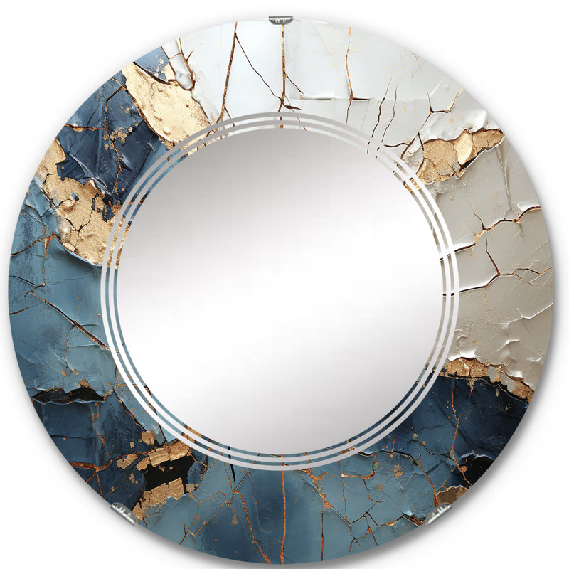 Bonnyview - Miroir mural moderne rond, 24 po x 24 po