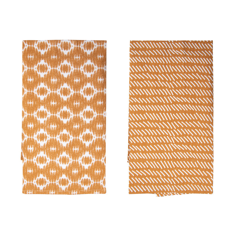  Ensemble de 2 torchons en tissu Shibori