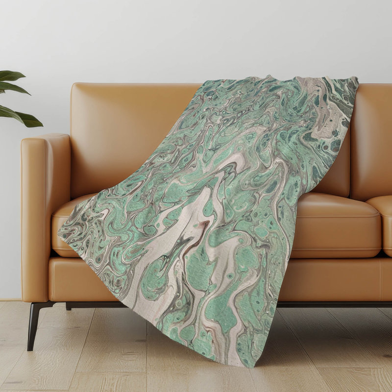 Addison Machine Washable Sherpa Abstract Throw Blanket