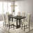 Rectangular Extendable Dining Table 18" Leaf Trestle Pedestal Base Dark Wood