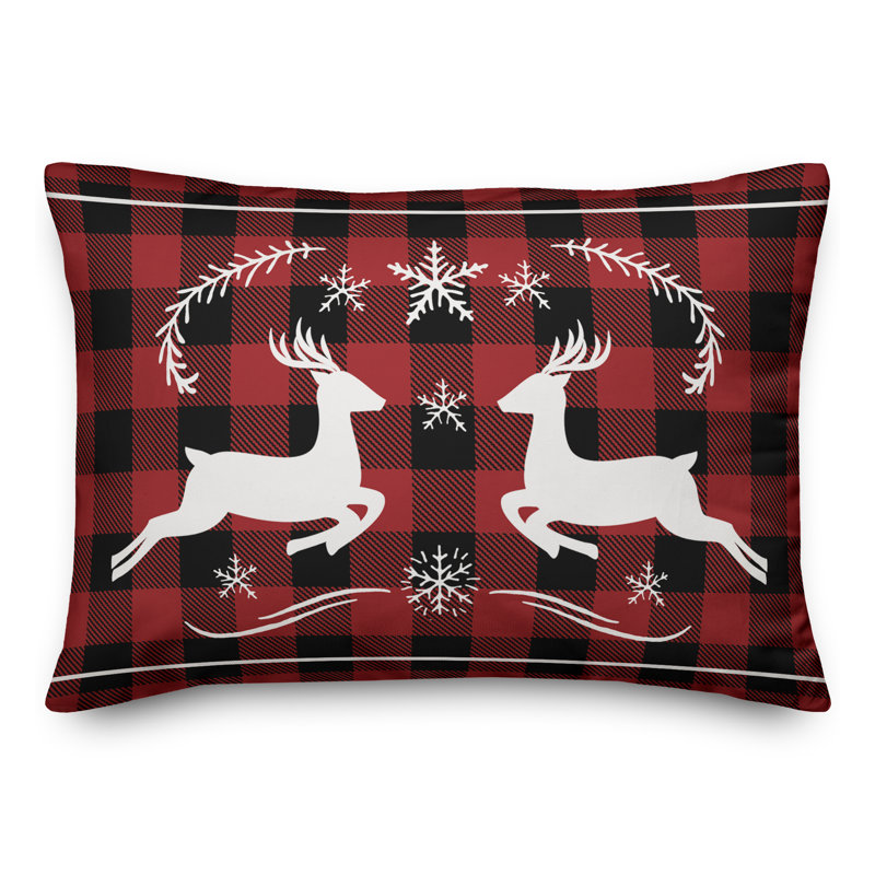Plaid Throw Pillow, Polyester/Polyfill