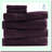UltraSoft Luxe Cotton Bath Towels Set - 6 Piece, Highly Absorbent, 100% Ring Spun Cotton, Includes 4 Bath Towels & 2 Washcloths, Perfect for Bathroom - Purple