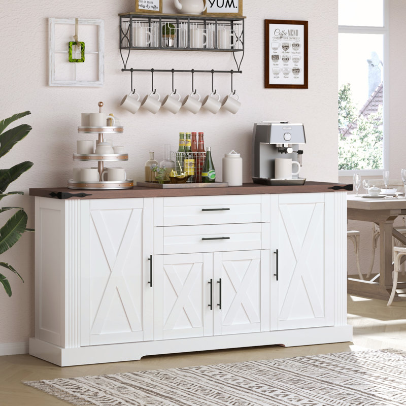 Armoire de rangement Farmhouse, Blanc