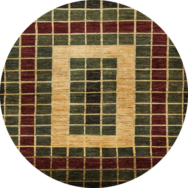 Abstract Indoor Rug, Round 4'