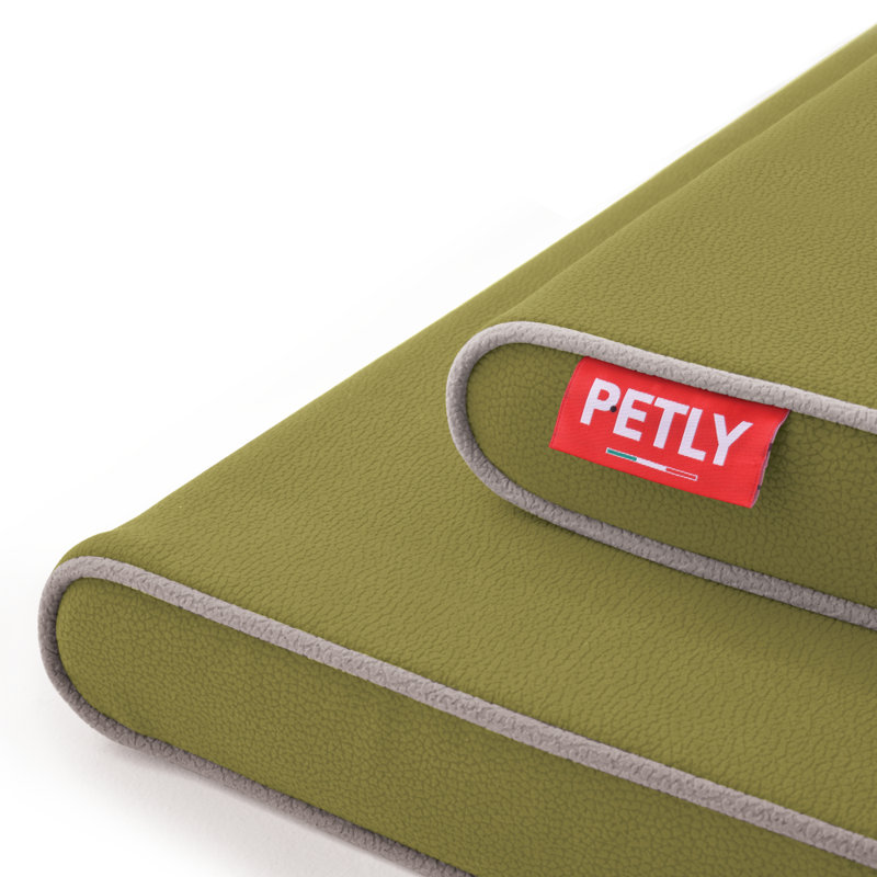 Orthopedic Microfibre Pet Bed, Green, Large (120cm W x 80cm D)