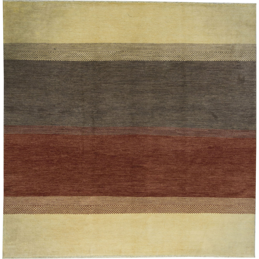 Hand-Knotted High-Quality Beige, Red, and Brown Area Rug
