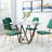 Francesca Round Stone Top Metal Base Dining Table