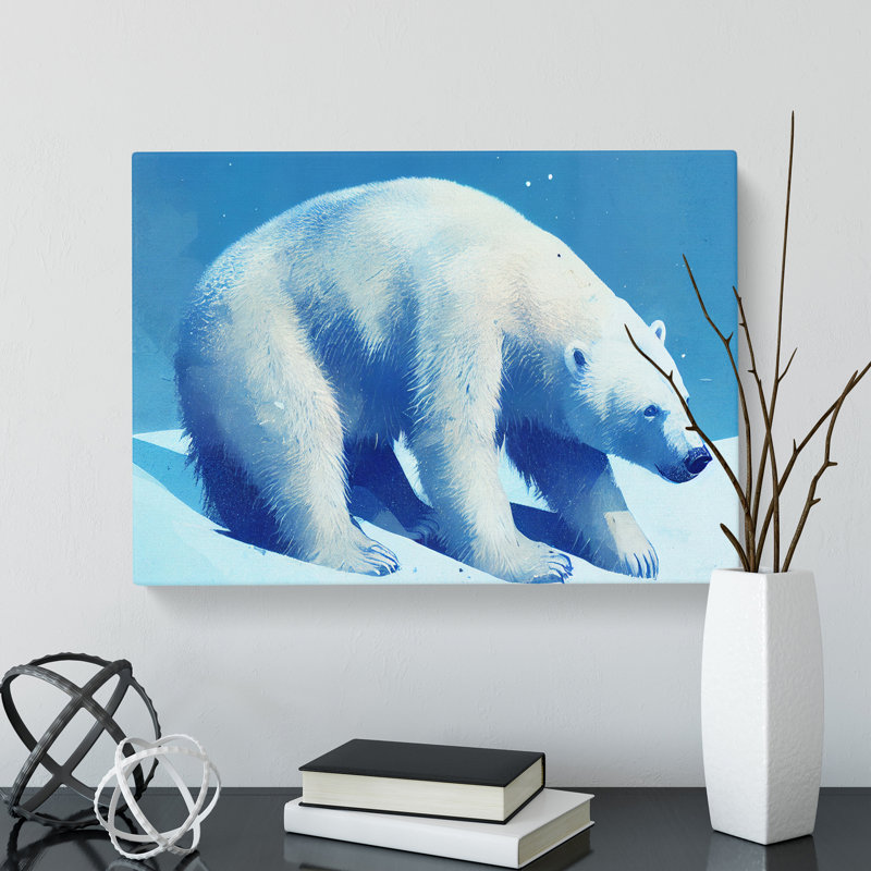 Polar Bear Painting Vol.1 - Wrapped Canvas, 35cm H x 50cm W x 3cm D