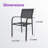 Stackable Aluminum Metal Outdoor Patio Sling Dining Chairs (set Of 4)