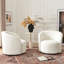Cleaven 34" Wide Boucle Upholstered Swivel Barrel Chair (Set of 2)-88624915