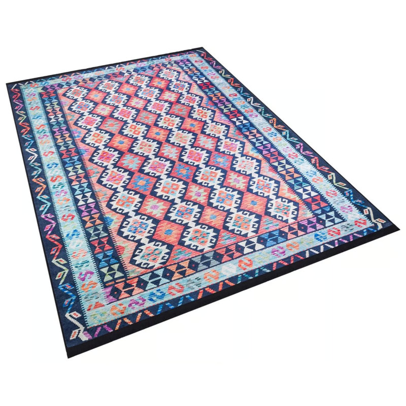 Tapis intérieur / extérieur en coton Sanea, Rectangle 2 pi 7 po x 4 pi 11 po