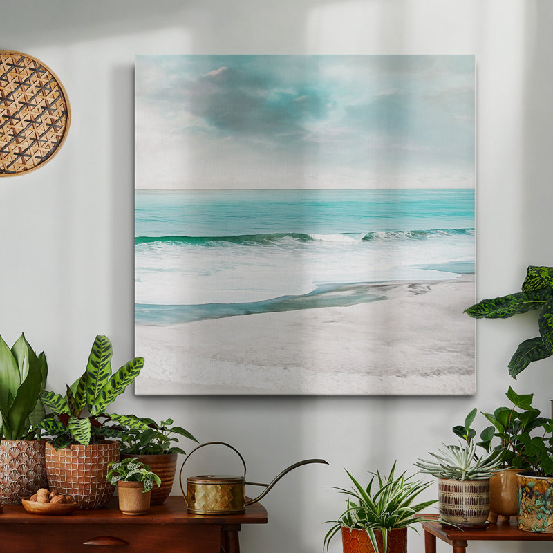«Calming Blues» - Toile tendue avec châssis de qualité supérieure - prête à être accrochée