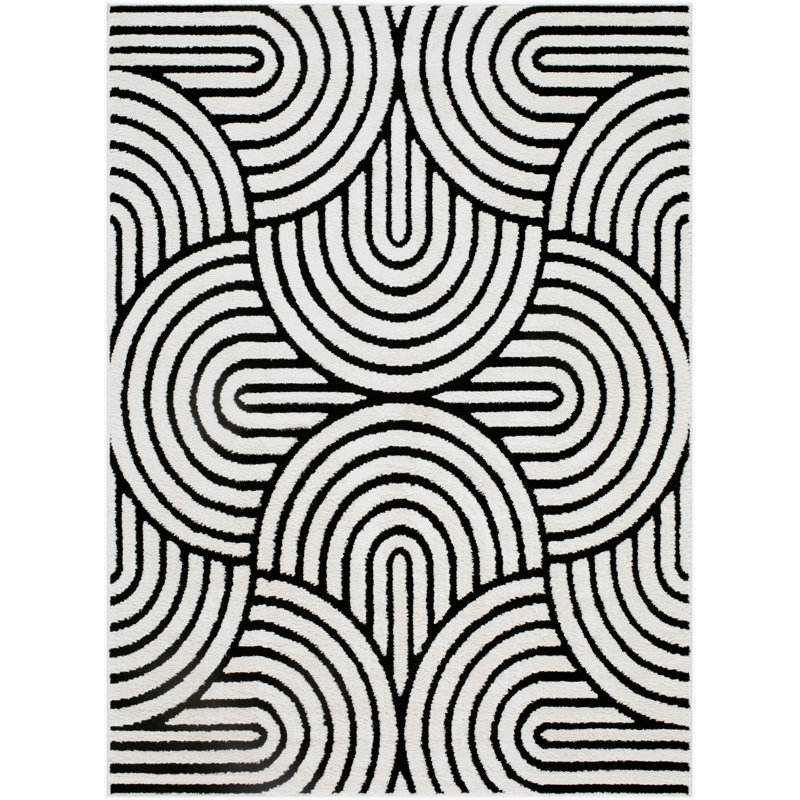 Rachel Zoe X Livabliss The Studio Edit Machine Woven Rug, Black, Rectangle 5'3" x 6'12"