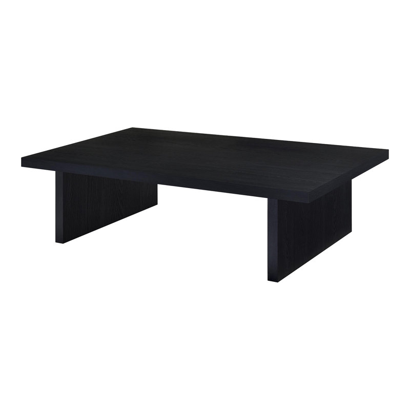 Rectangular Engineered Laminate Coffee Table In Black