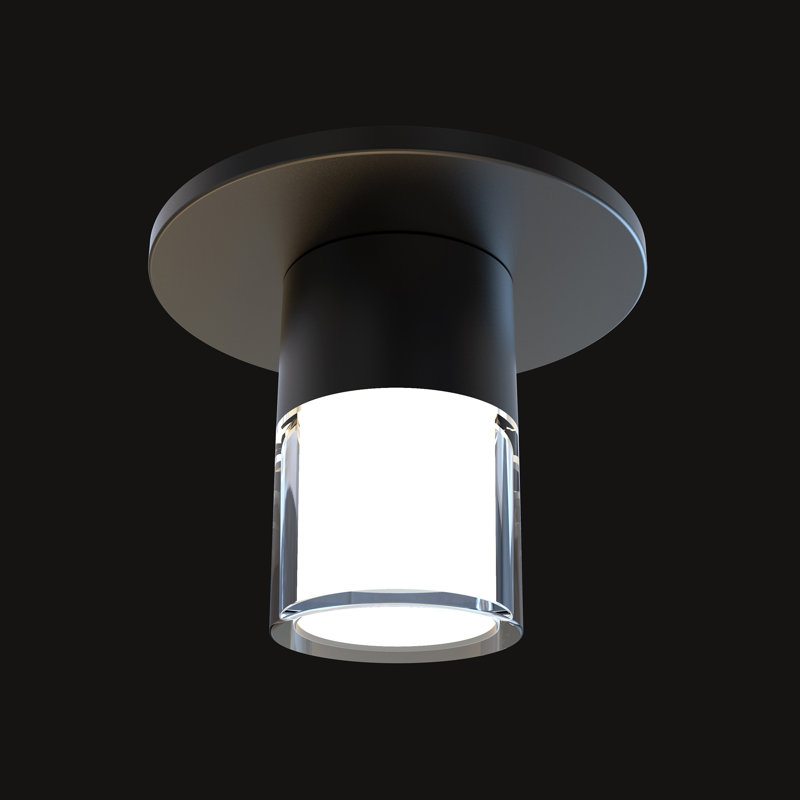 Twist-N-Lite Dimmable LED Mini Cylinder Flush Mount Light With Color Temperature Switch: 2700K, 3000K, 3500K, 4000K, and 5000K