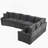Sofa Bed Pull Out Sofa Sleeper with Two Back Pillows, Two USB Ports and Two Power Sockets-749924875