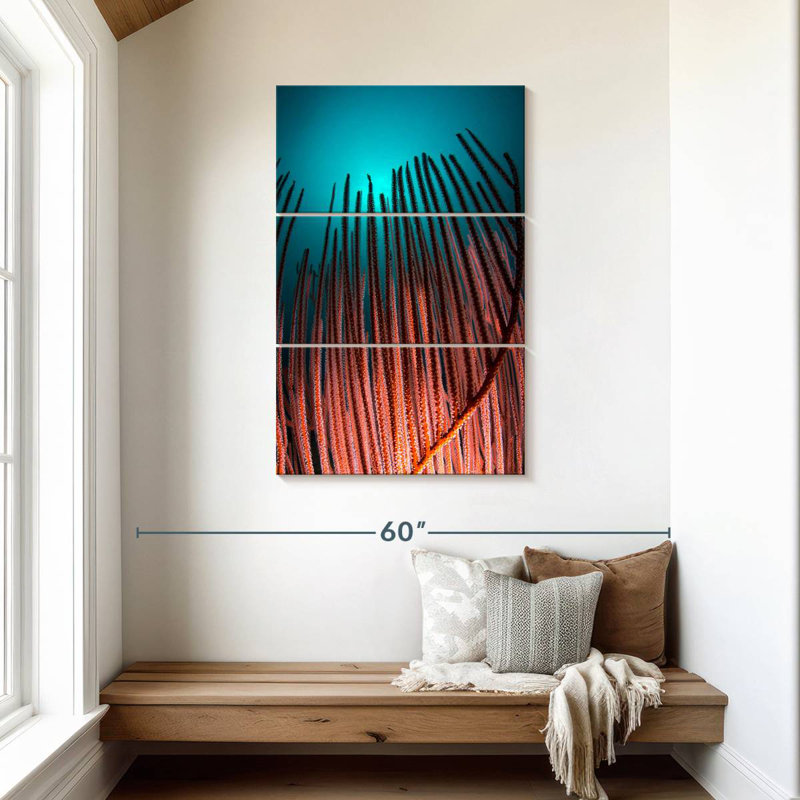 Corail brulé et bleu sarcelle