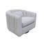 Fauteuil d'appoint pivotant Vira, tissu, dossier capitonné-103215123