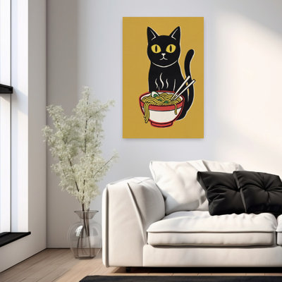 «Black Cat Ramen», art mural contemporain