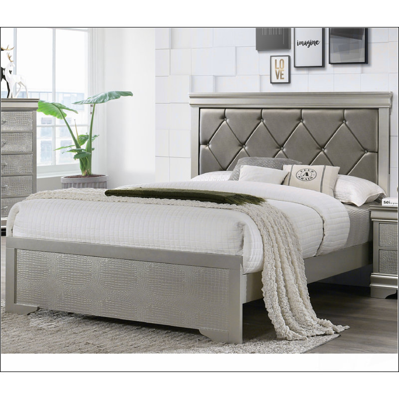 Tête de lit tapissier en polyuréthane, Beige, Roi