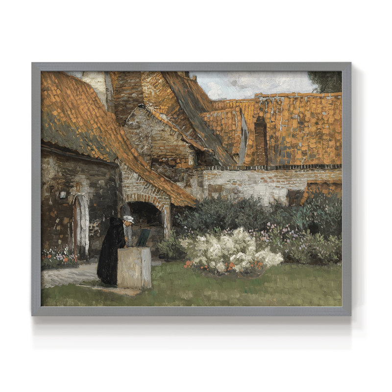 Paysages rétro-DCCLIV-Reproduction encadrée - réversible, Gris, H 11 po x l 14 po