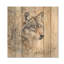 Loup rétro au clair de lune - Décoration murale moderne en bois sur bois de pin naturel-1190021930