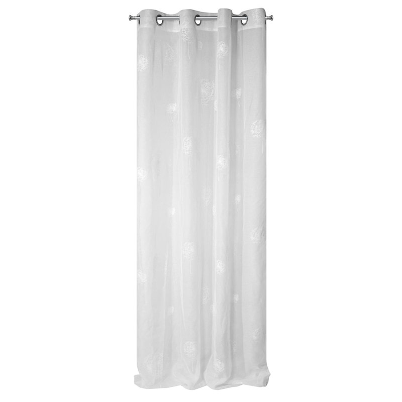 Wertz Curtain Single Panel, 250cm H x 140cm W, White