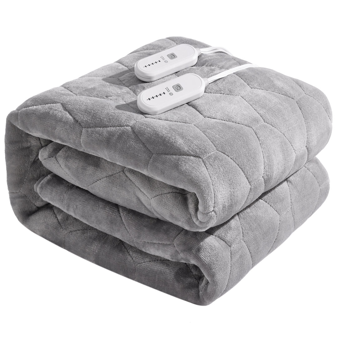 Flannel Electric Heated Mattress Pad Alwyn Home 