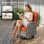  Chaise berçante pivotante avec coussins et table d'appoint Jordanlee-920607244