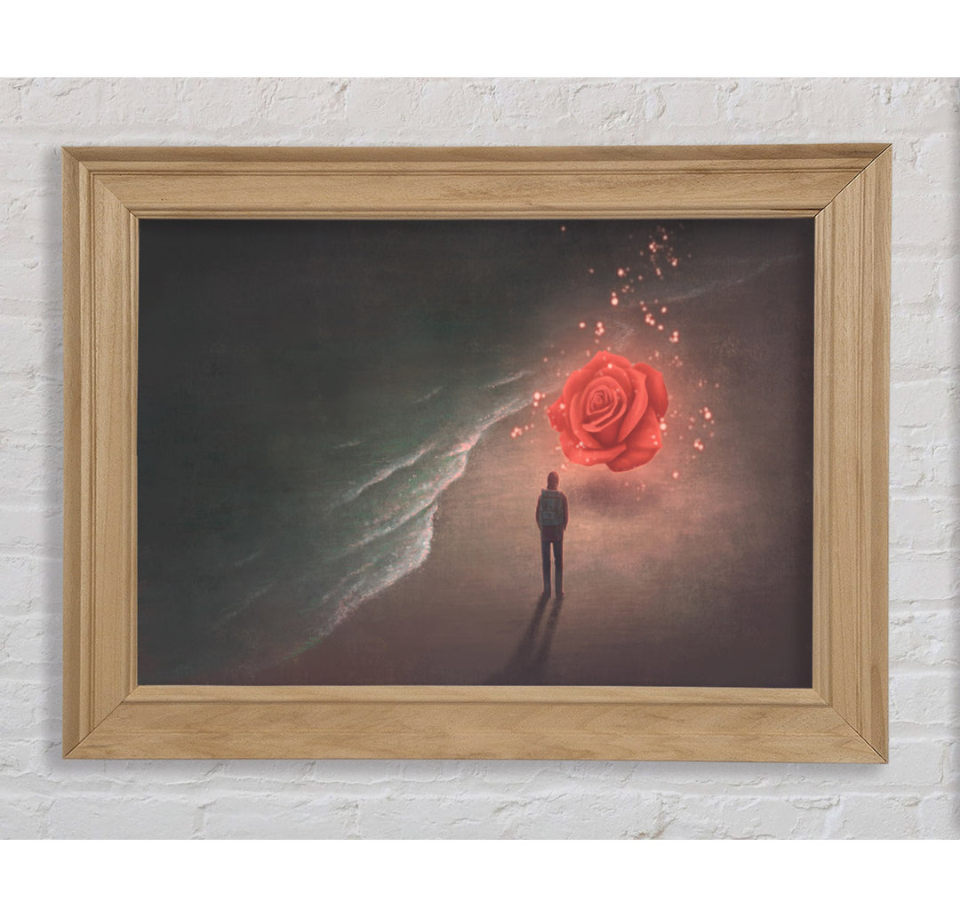 The Rose On The Beach - Einzelne Bilderrahmen Kunstdrucke