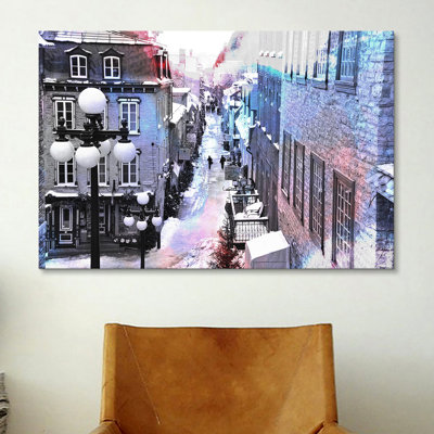 « québec city, lower town », reproduction d’art sur toile