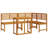 vidaXL Garden Bench Set 3 pcs Brown Solid Acacia Wood
