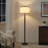 63” Standard Floor Lamp with Beige Fabric Shade