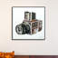 «Halswell SLR Appareil photo» par Alex Zeng, reproduction d'art graphique sur verre