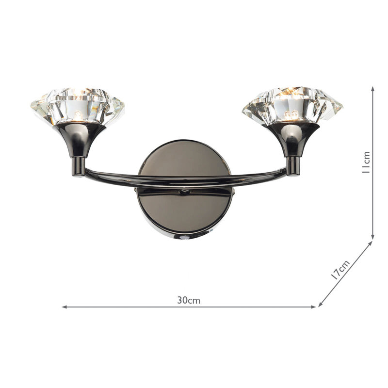 Greenhaw Armed Sconce, Black Chrome
