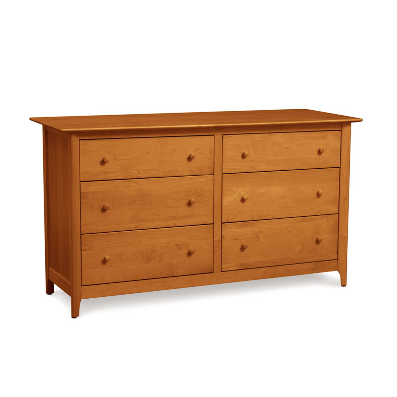 Sarah 59.25'' W 6 - Drawer Dresser, Autumn Cherry, Conventional
