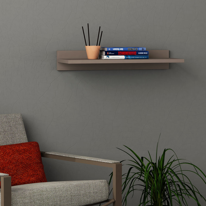 Tablette flottante Holt avec tablettes réglables, Moka clair